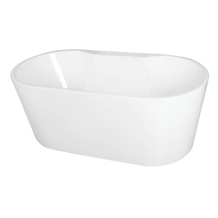 Aqua Eden Freestanding Bathtubs, 51.19 L, 27.38 W, White, Acrylic VT7DE512823